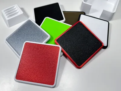Expandable Coasters + Vertical or Stackable Holder