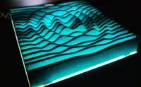 Sculpture lumineuse « vague » pour bureau ou mur — photo 2