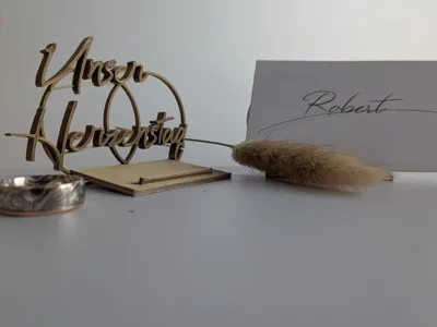 Wedding Card Holder - Elegant Name Stand