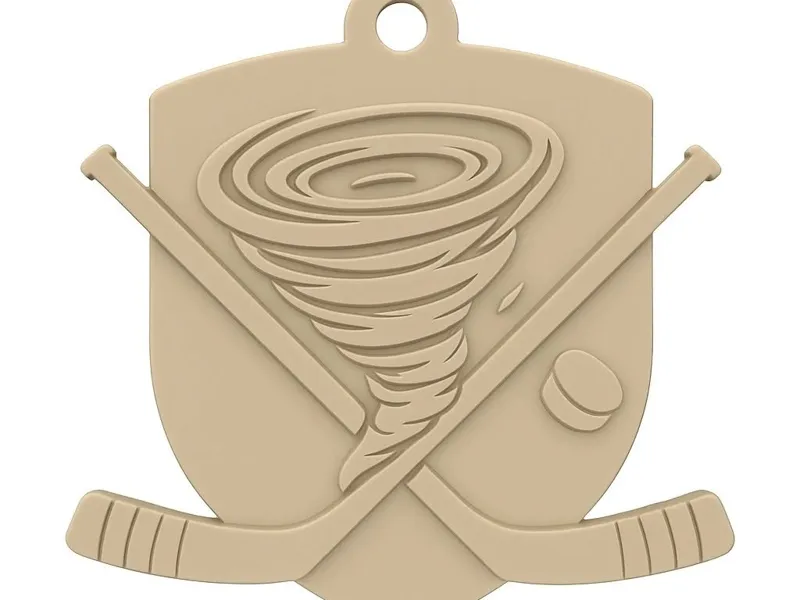 Badge Hockey Tornado keyring