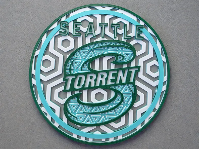 Seattle Torrent Hockey mosaic round