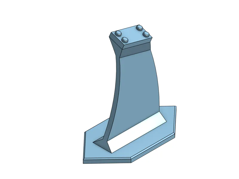 Angled Brick Ship Display Stand, Compound Angle