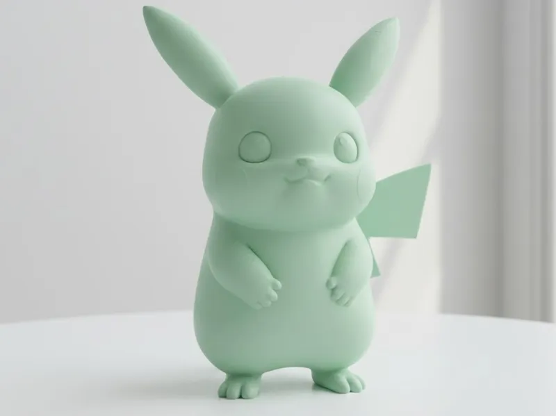 Cute Low-Poly P1KACHU – Easy Print PLA Figurine