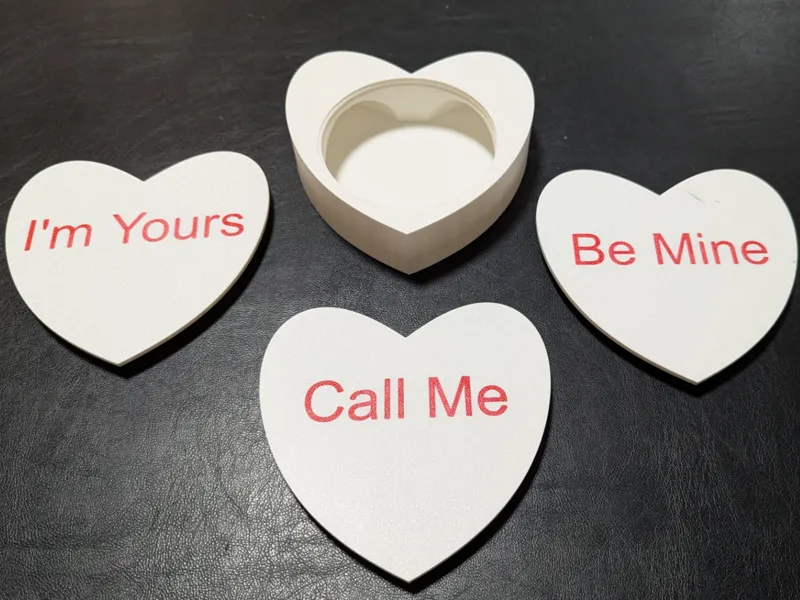 Sweetheart Candy Valentines Screw Lid Container
