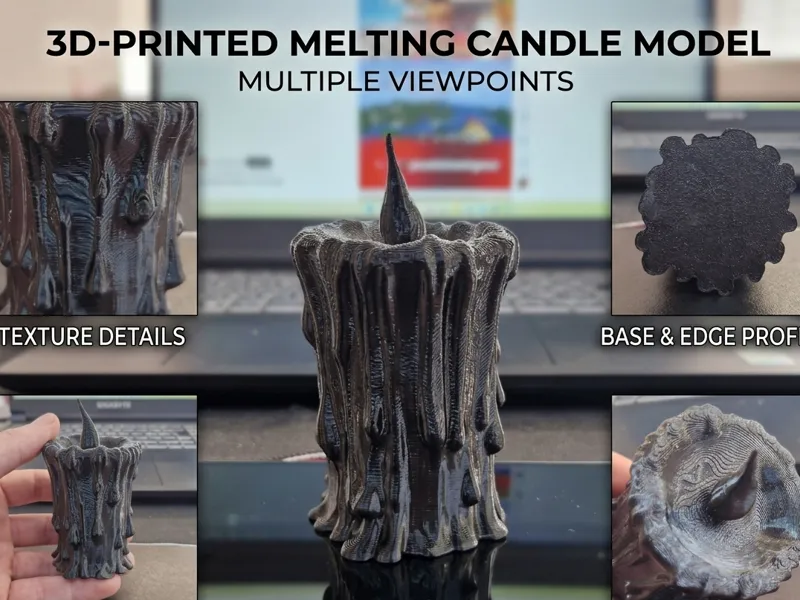 Candle And Flame (Easy Print - No Supports)