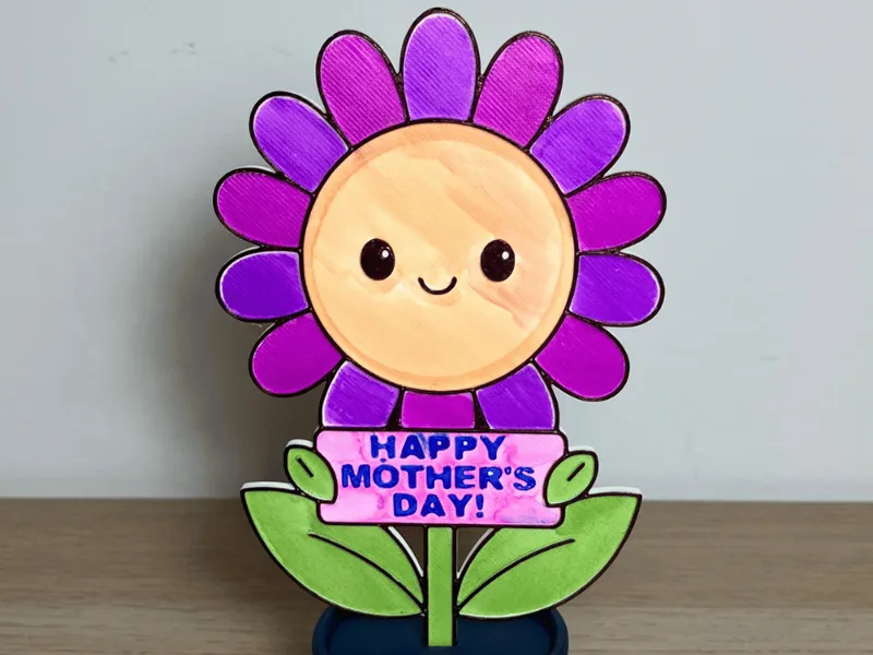 HAPPY MOTHER’S DAY colouring Flower activity gift