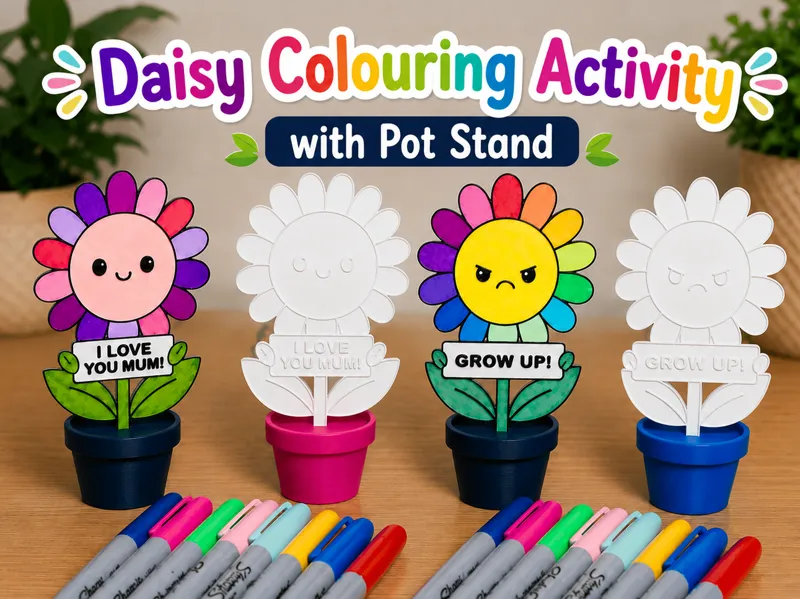 Daisy Colouring Flower activity gift