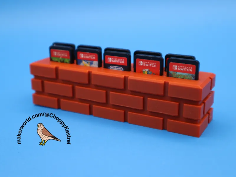 Nintendo Switch Brick-Themed Game Card Holder