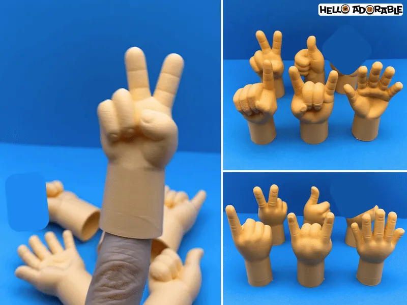 Hand Finger Puppets - Free 3D Print Model - MakerWorld