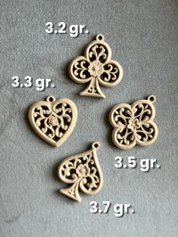 4 charms high detail - 13,65 gr - 1.5h