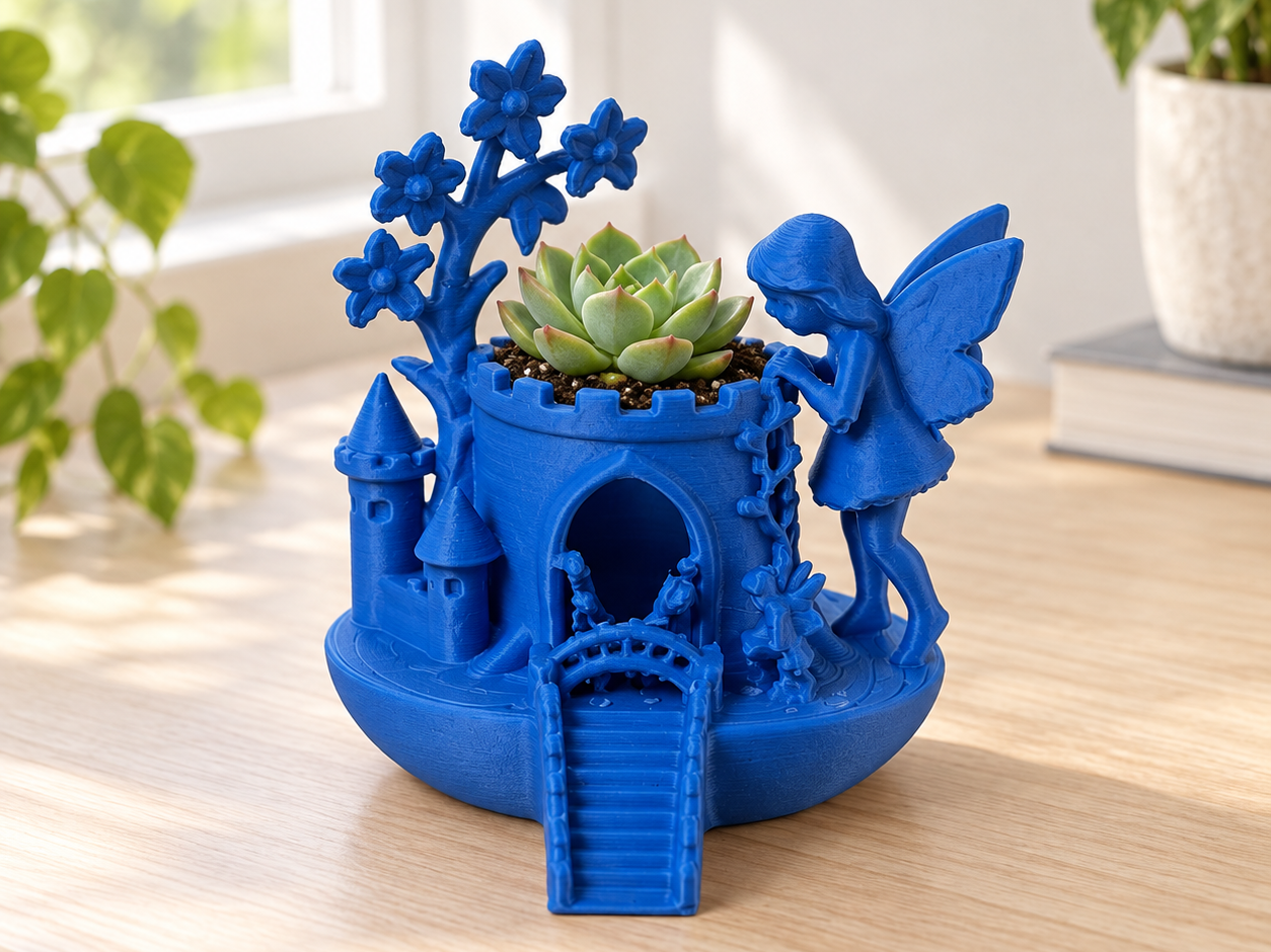 森林仙子多肉花盆 3D model
