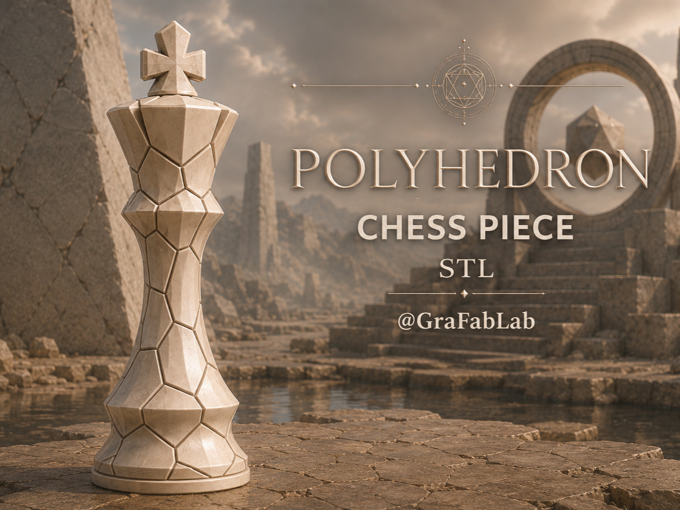 Polyhedron "King" - chess piece