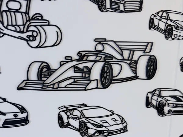 Déco murale silhouette Formule 1