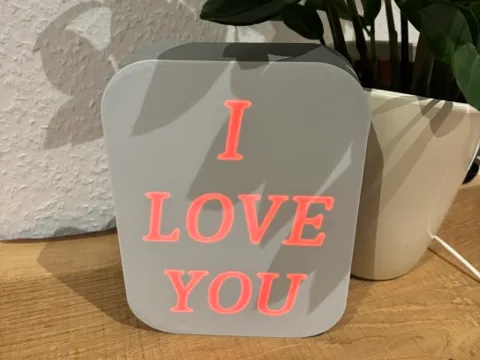 I Love You Lampe/ illuminated sign Smart Home