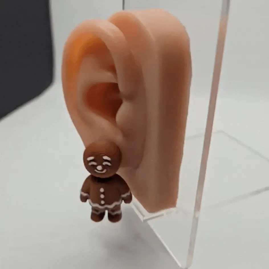 Gingerbread Man Hanger Earrings view 4