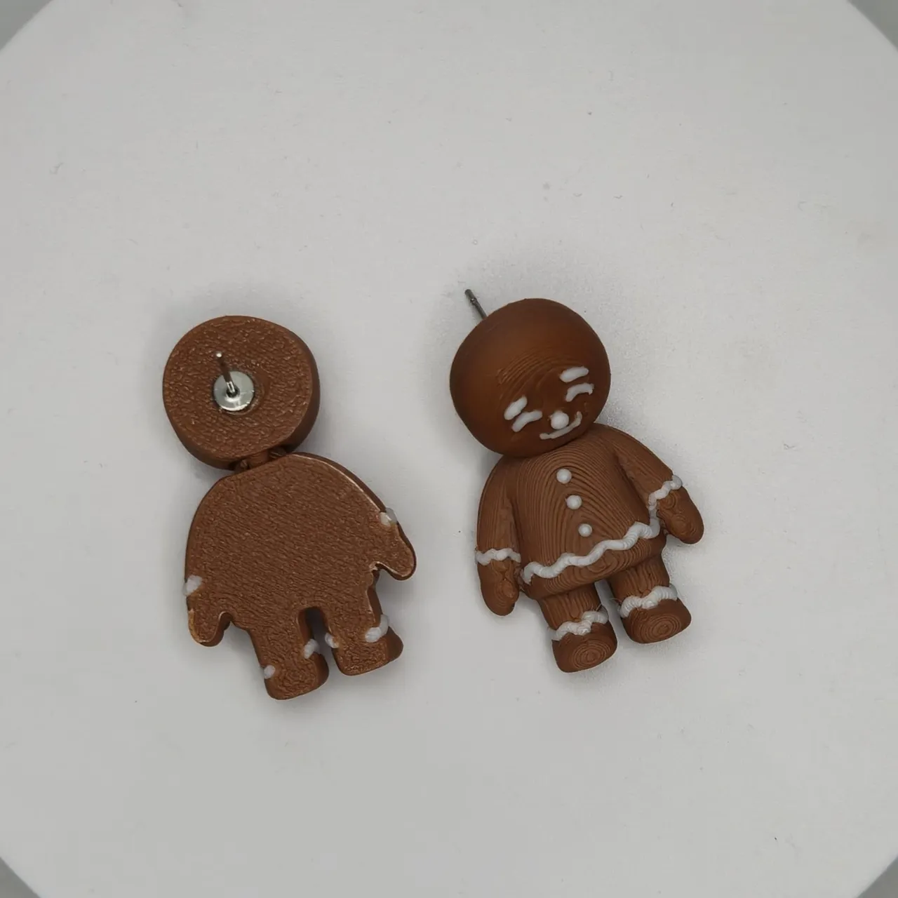 Gingerbread Man Hanger Earrings view 3