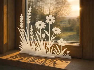 Spring/Summer Silhouette 3D Decoration