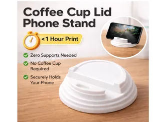 Coffee Cup Lid Phone Stand
