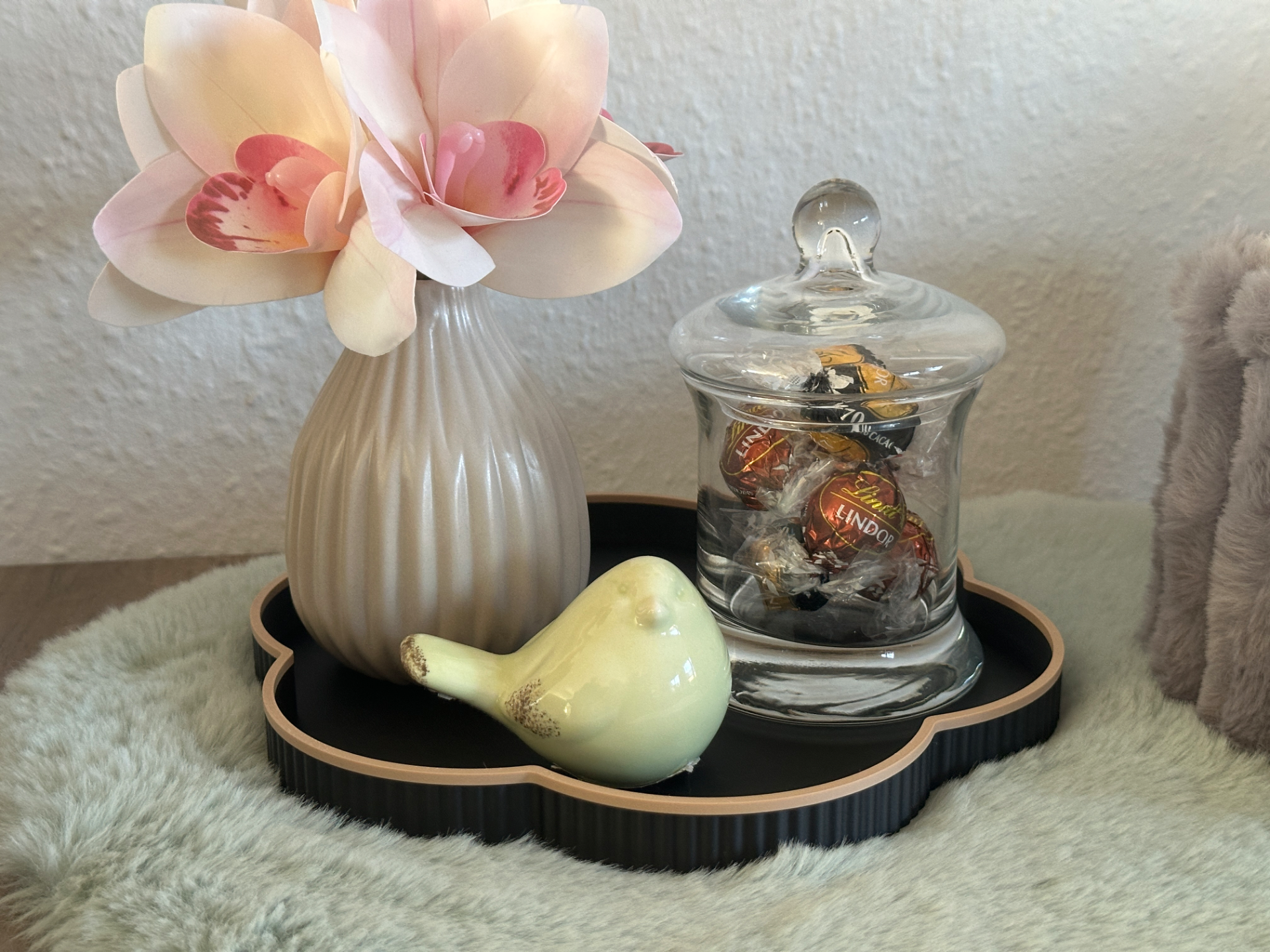 Boho Deco Tablett Blumen Design 