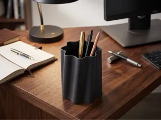 Wavy Desk Organizer Modern Pen & Stationery Holder