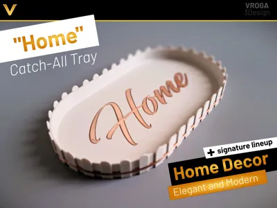 Catch-all "Home" Tray, modern, dual texture