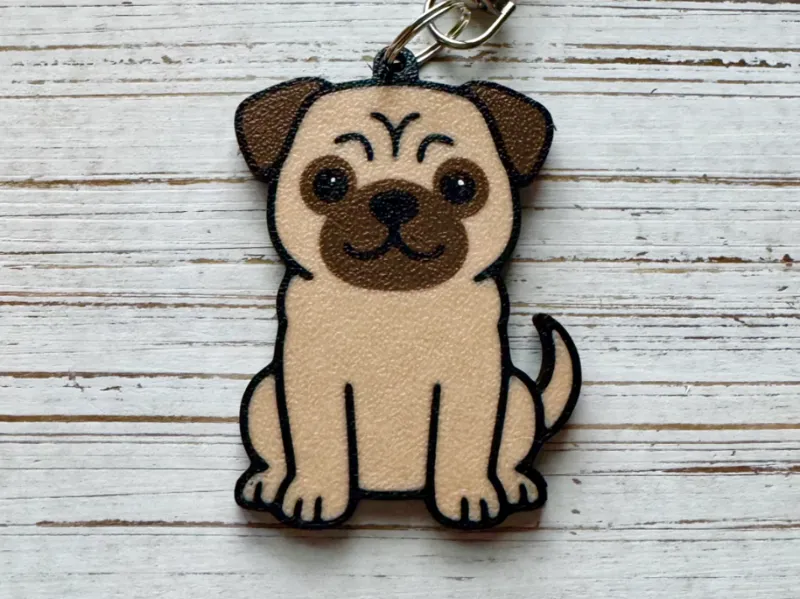 Cute Pug Keychain