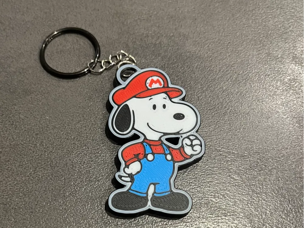 Snoopy - Super Mario keychain - Free 3D Print Model - MakerWorld