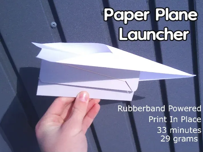 Print In Place Paper Plane Launcher! 