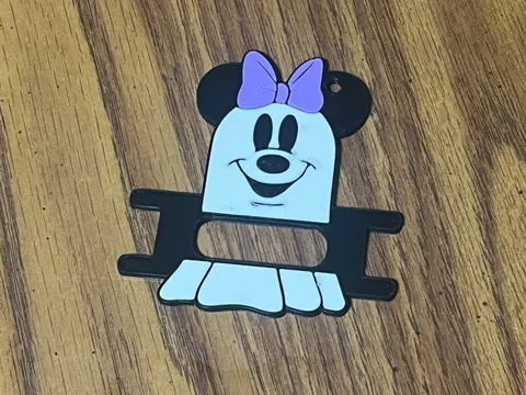 Accesorio para sujetar ligas de cabello: Minnie Mouse Ghost Hair Tie Holder — referencia de MakerWorld