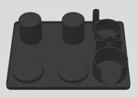 Holder for 2 AeroPresses (Go + Original), rounded edges