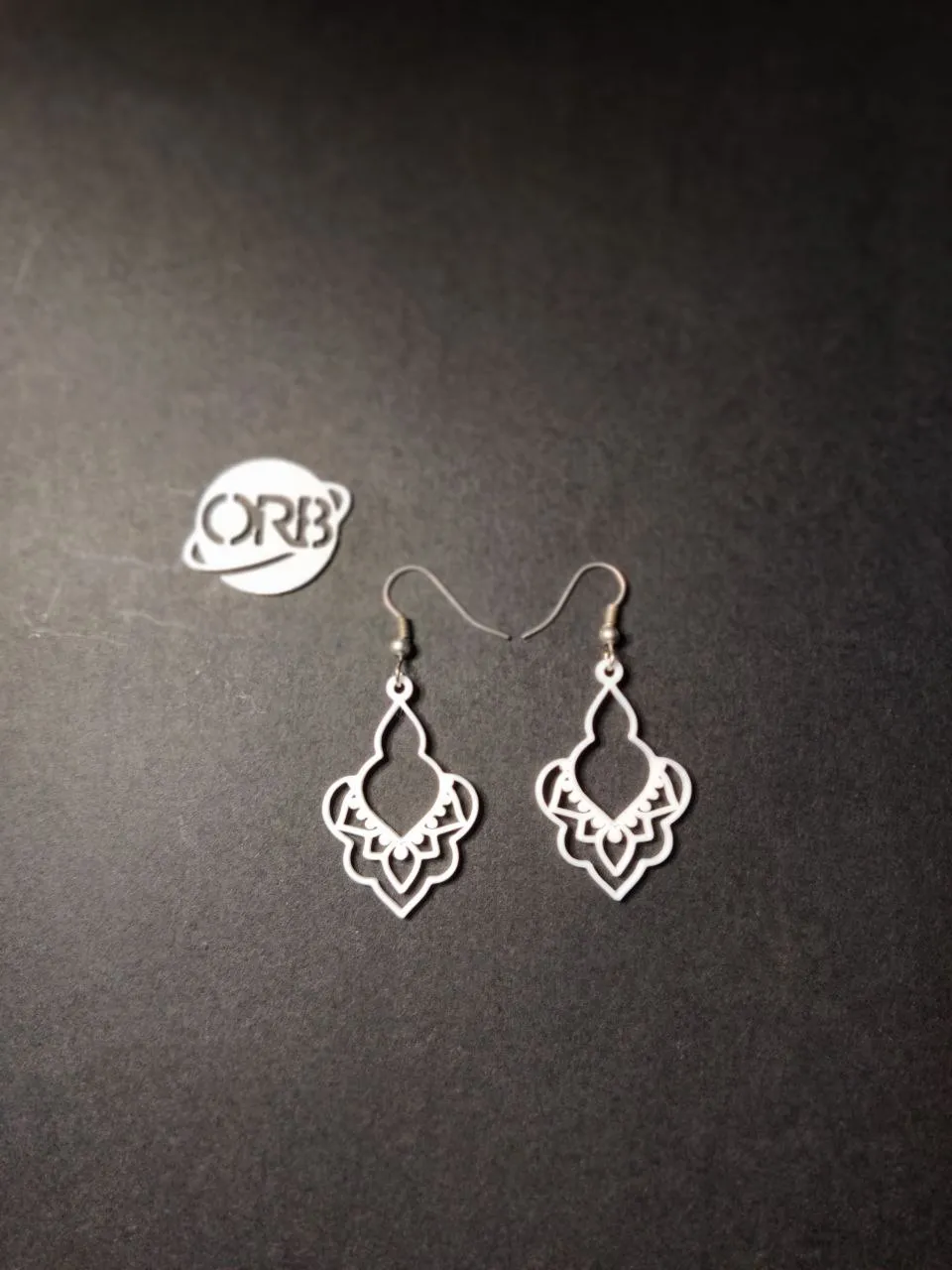 Sacred Lotus Filigree Earrings view 3