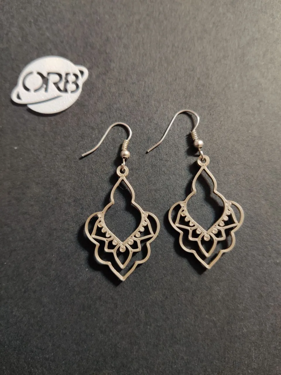 Sacred Lotus Filigree Earrings view 2