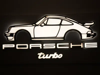 Porsche Wallart Lightbox