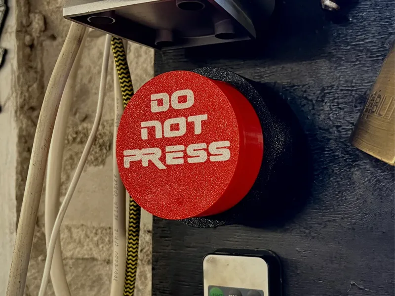BIG RED Irresistible Fake "Do Not Press" button