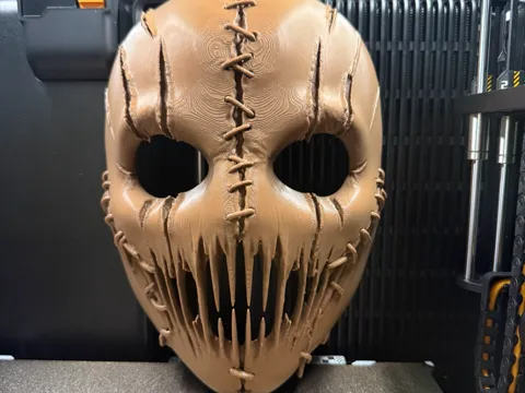 Pieza para disfraz o exhibición: Stiched Horror Halloween Mask With Scars — referencia de MakerWorld