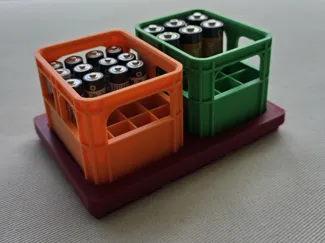Battery crate gridfinity adapter