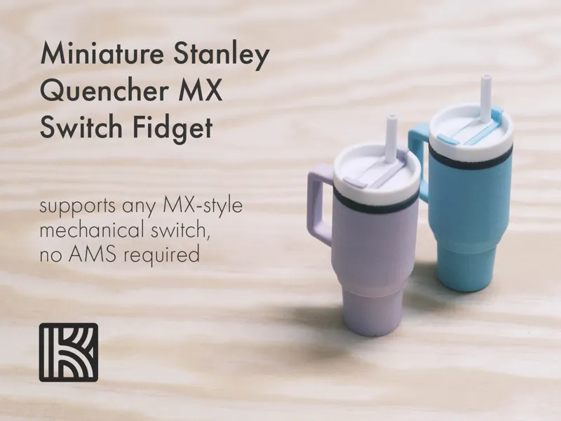 Miniature Stanley Quencher 40oz MX Switch Fidget