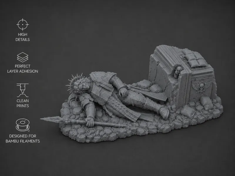 Destroyed grave of an angel- Tabletop Terrain