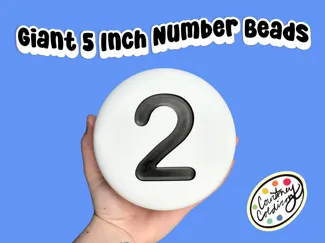 Large 5 Inch Number Beads