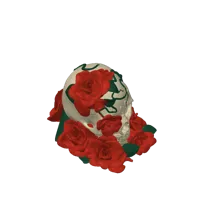 Sculpture crâne et roses — photo 3
