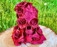 Sculpture crâne et roses — photo 4