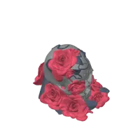 Sculpture crâne et roses — photo 7