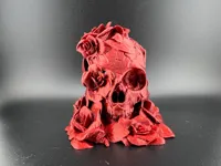 Sculpture crâne et roses — photo 8
