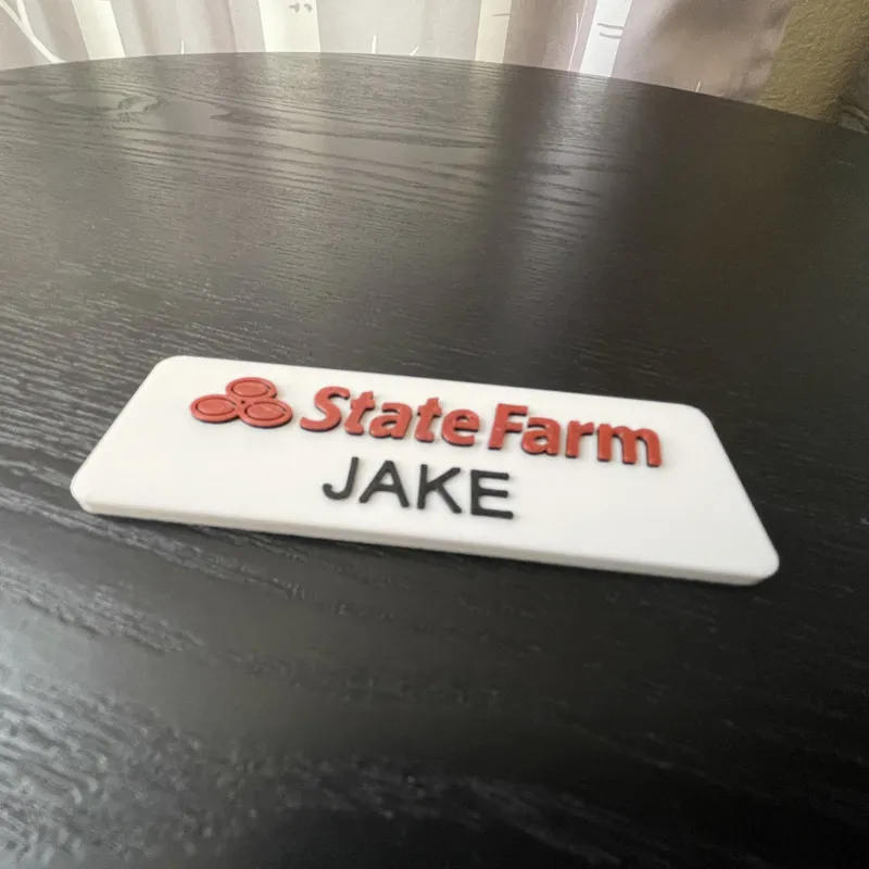 Jake from State Farm Insurance Name Tag for Cosplay/Costume (Multicolor) 