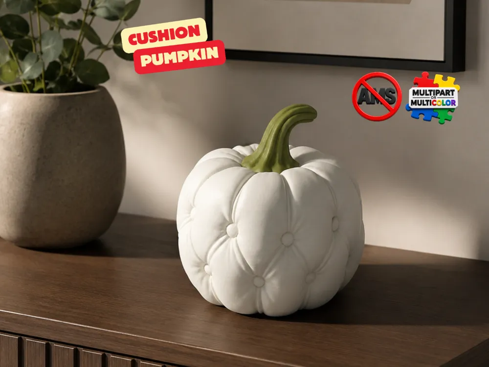 Adorno temático: CUSHION PUMPKIN / MODERN HALLOWEEN DECOR. Referencia del modelo original.