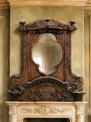 Figura decorativa: Miniature Antique Carved Overmantle — vista de referencia 2