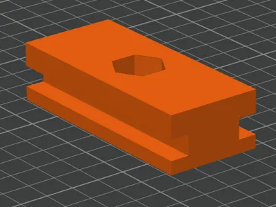 Sliding element for mounting rail