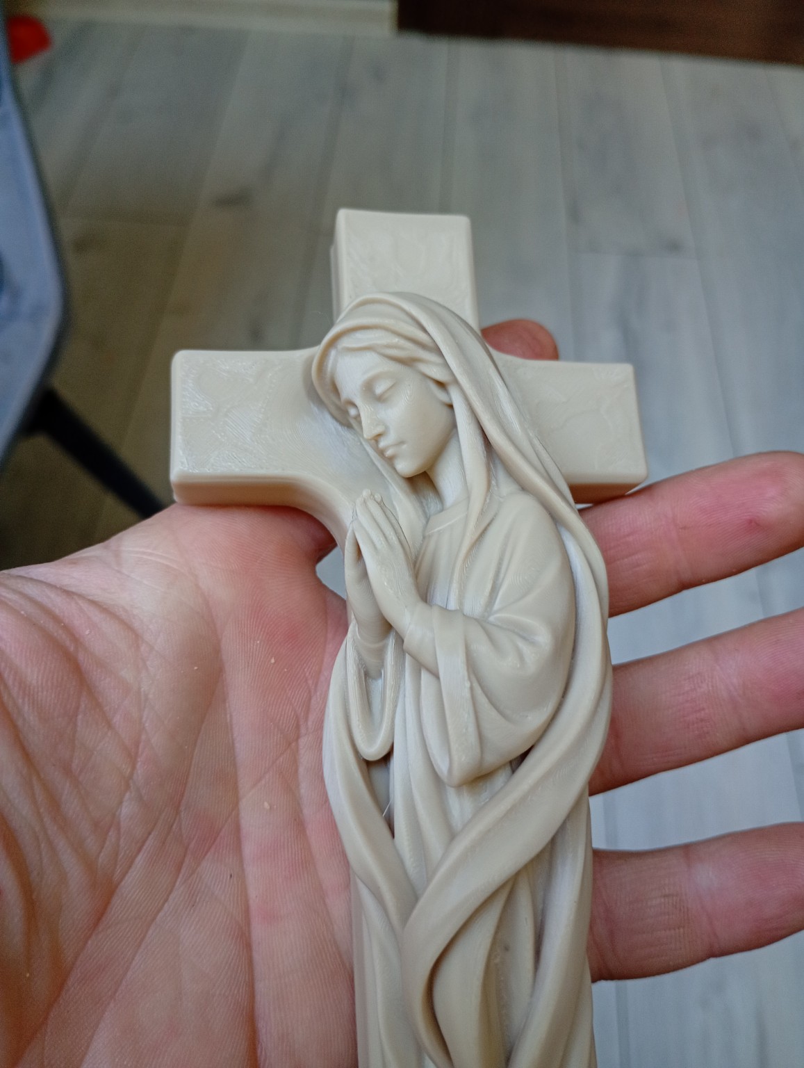 Praying Mary with Cross – Religious Statue - 1