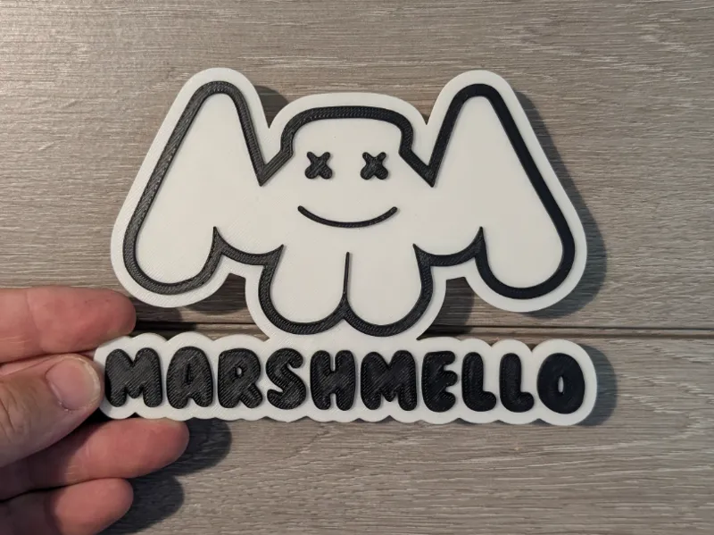 Marshmello DJ logo sign plaque 2-sizes