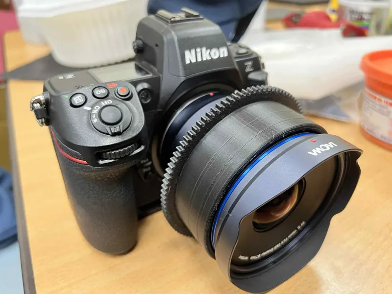 LAOWA 10mm f/2.8 鏡頭對焦齒輪 搭配Nikon Z for Marelux 防水殼